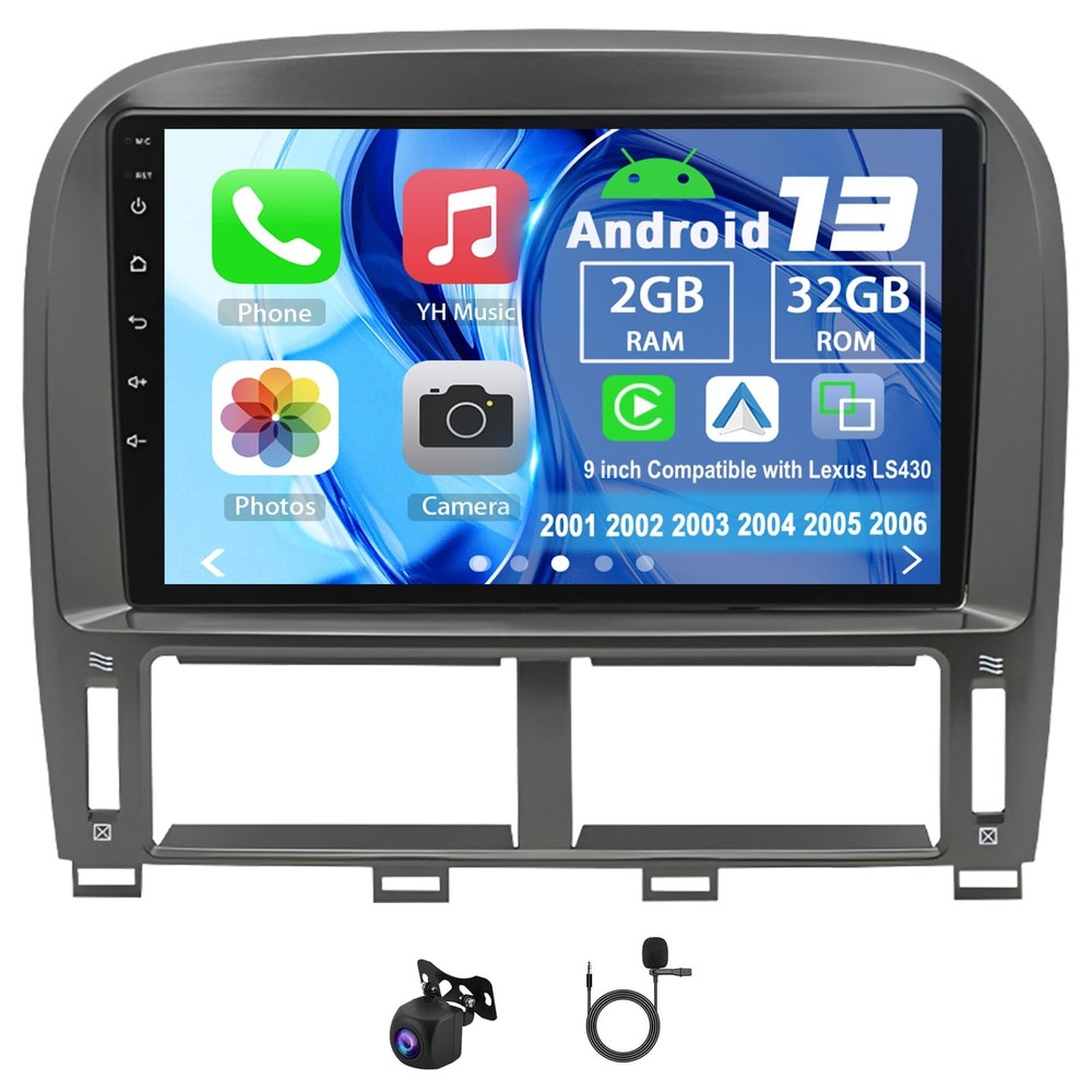 Android 13 Car Radio for LS430 9 Inch Touchscreen Android Auto CarPlay