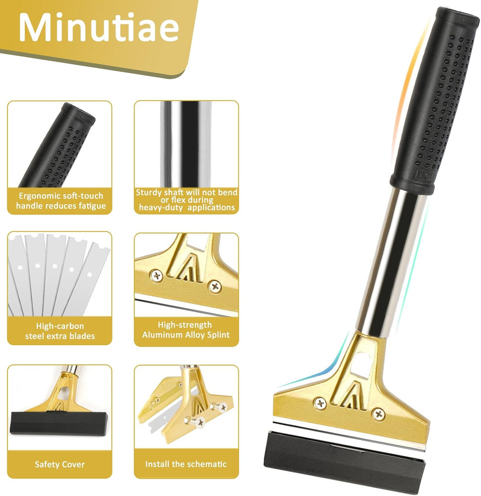 Razor Blade Scraper,Floor Scraper Tool with 20PCS Extra Blades,Paint Scraper Ide