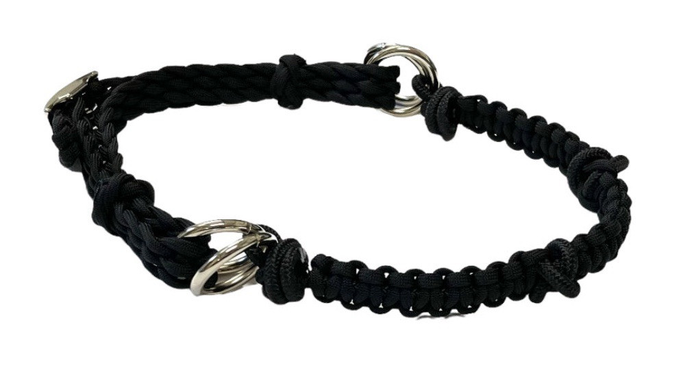 side pull hackamore attachment black with nose knots...mini to draft