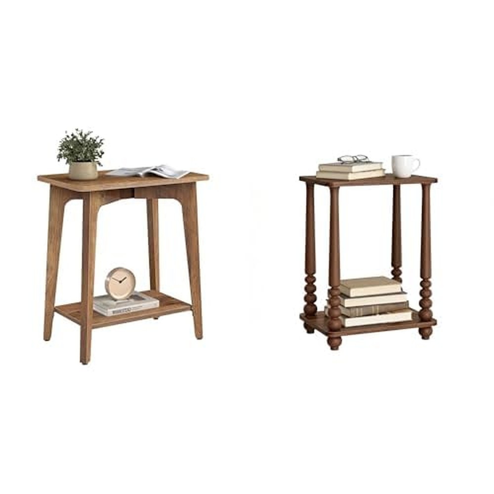 VASAGLE Small Rectangular End Table, Accent Nightstand for Small Spaces,Honey...