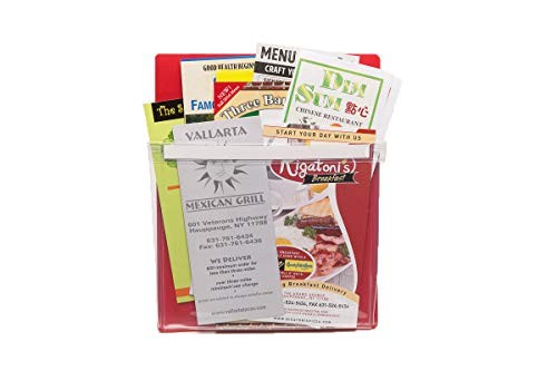 Kitchen 4 Pack Assorted Color Magnetic Pockets Durable Clear Label Holders