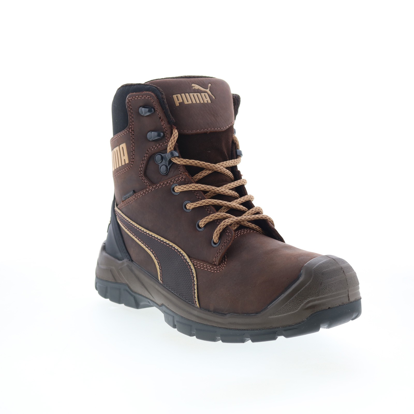 Puma Safety Conquest Soft Toe CTX High WP EH SR Mens Brown Work Boots