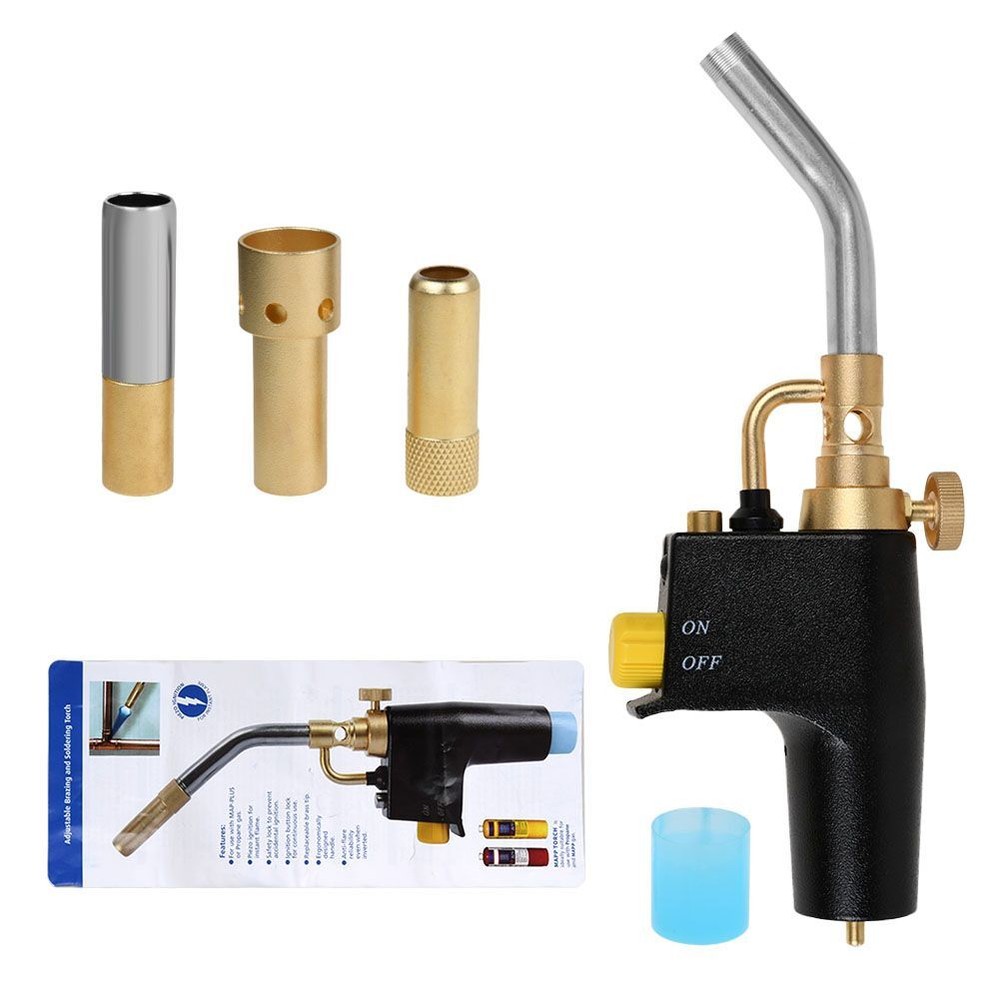Mapp Propane gas Torch Head Trigger Start Welding Brazing Torch Welding Flame
