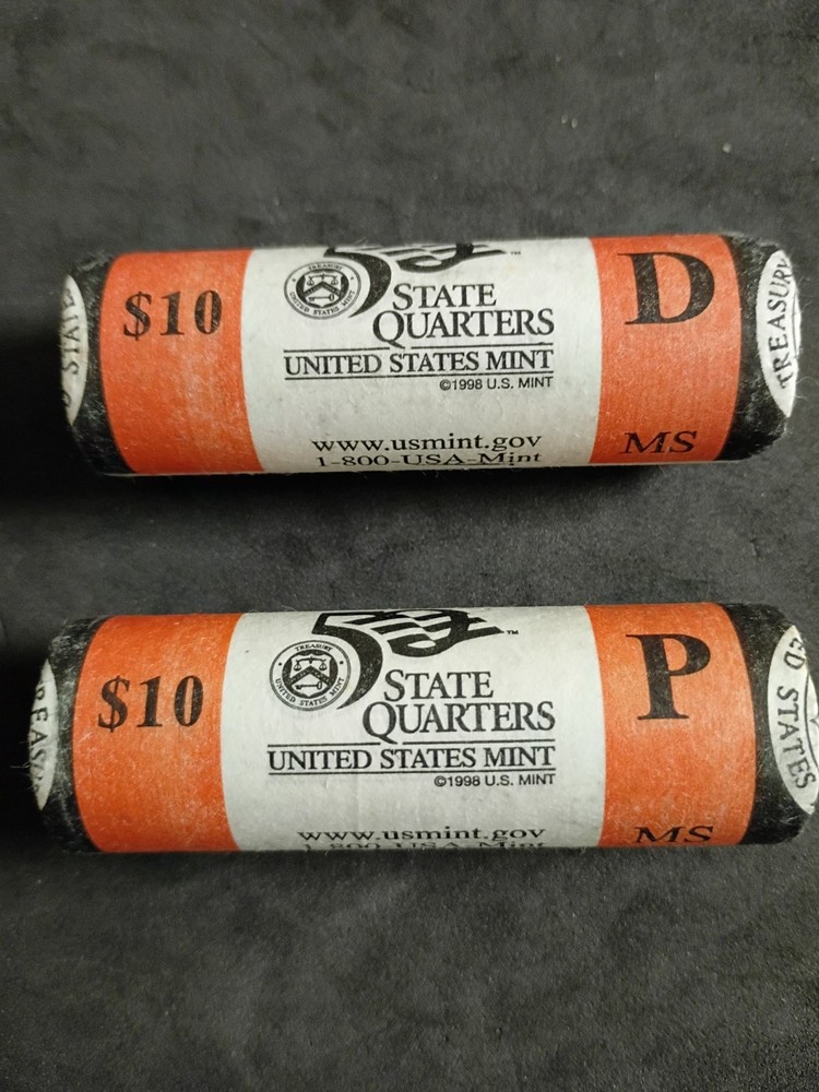 2002 Mississippi State P & D Quarter US Mint roll wrapped Uncirculated