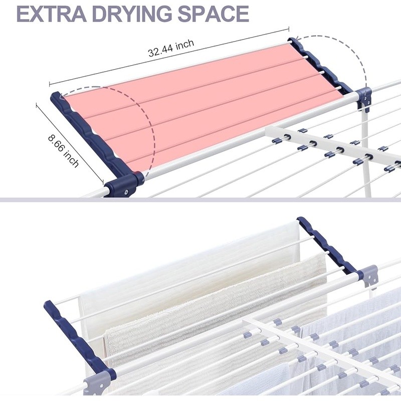 Expandable Clothes Drying Rack Indoor Outdoor Foldable Laundry Space Saver New