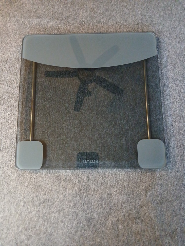 Taylor Digital Bathroom Scale Grey Tempered Glass
