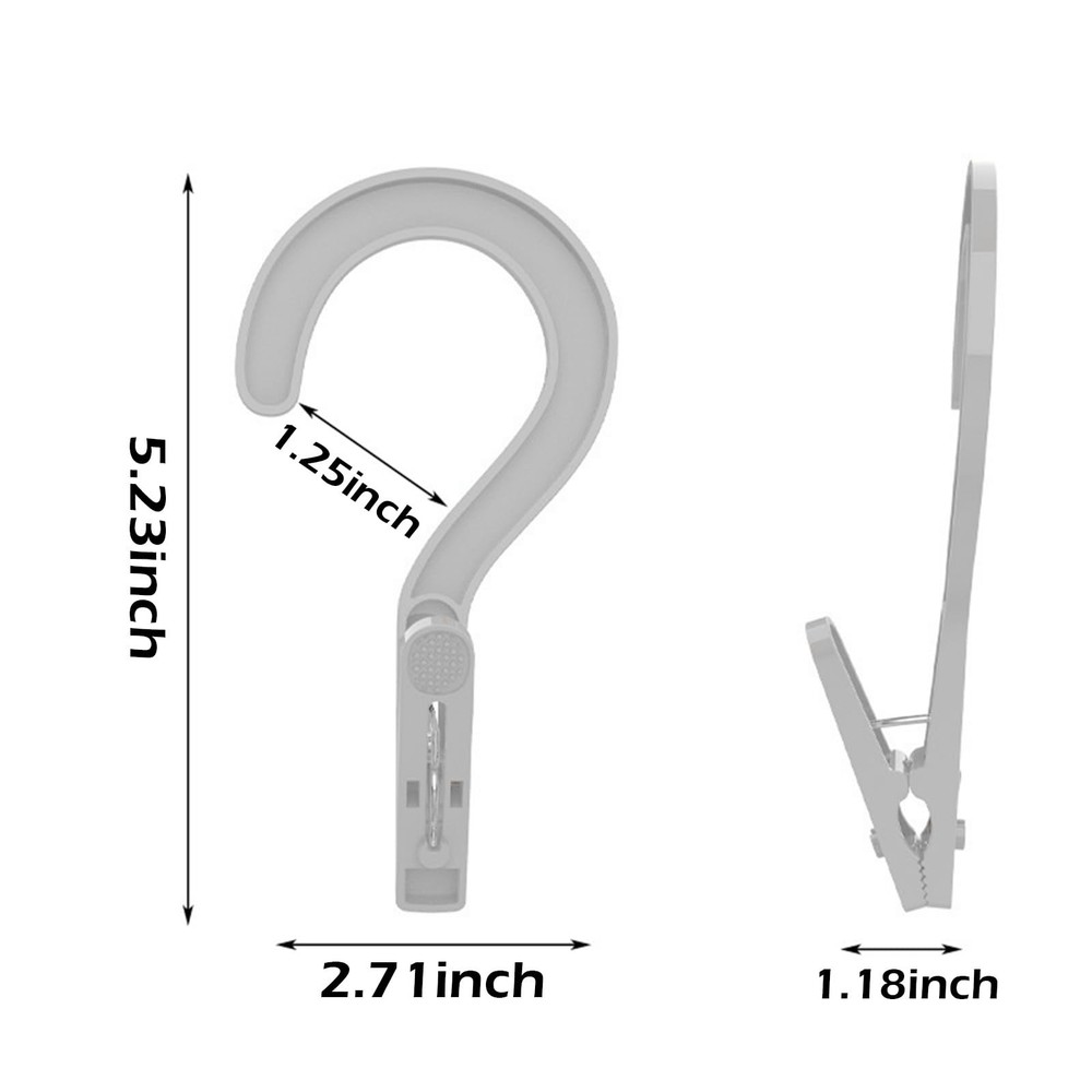 24pcs Laundry Hooks Clip Plastic Clothes Hangers Pins Super Strong Hanger Cli...