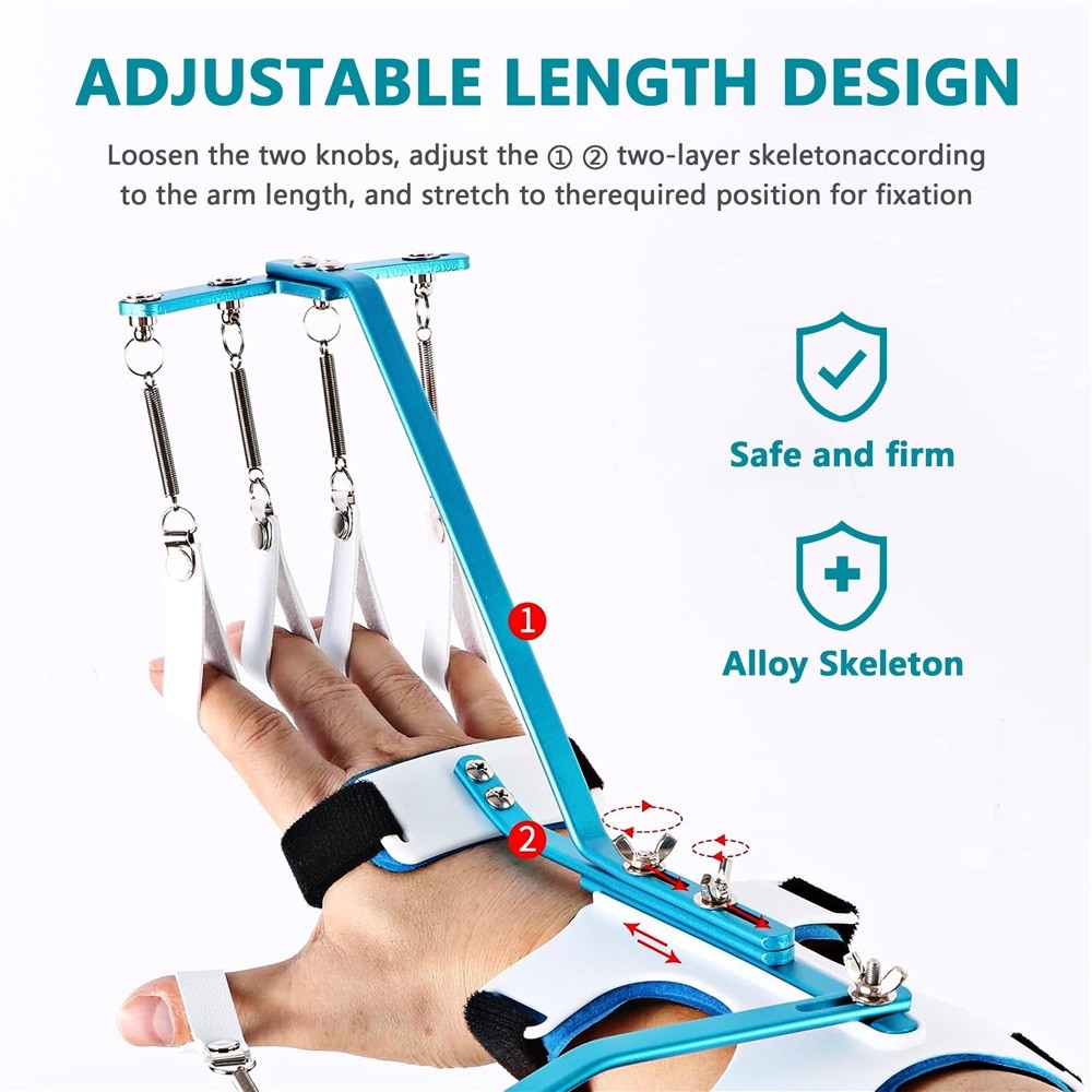 Hand Finger Wrist Exercise Device - Adjustable Therapy Exerciser