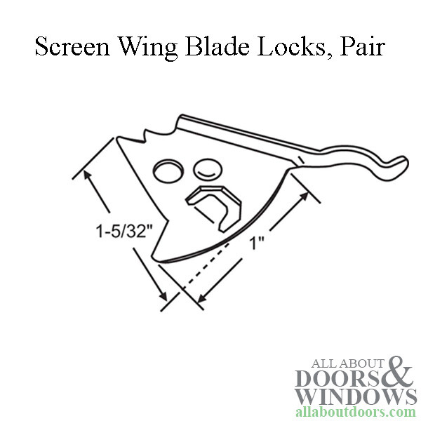 Andersen Screen Wing Blade Locks Pair Left and Right Locks