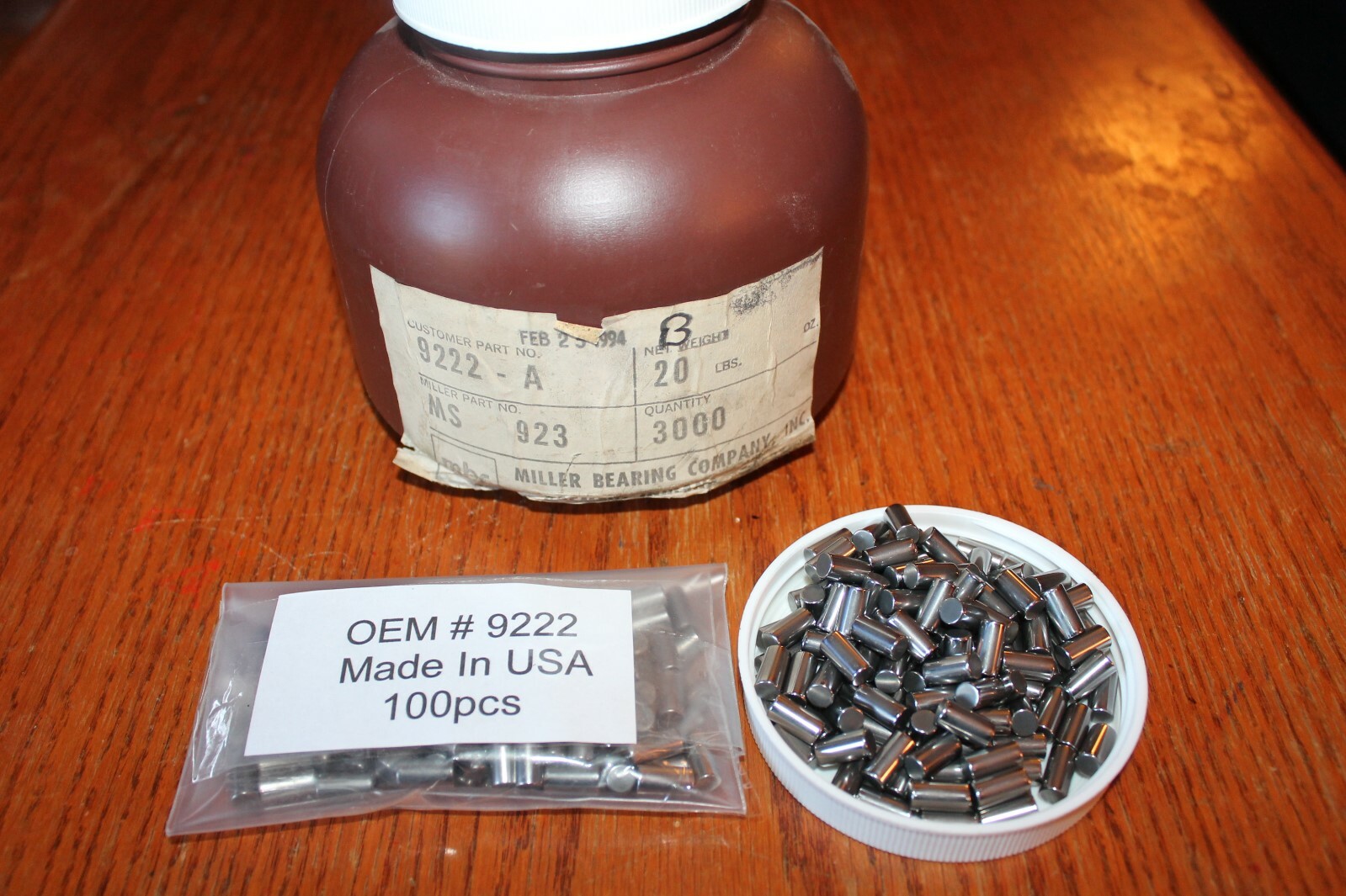 Bag Of 100 Crankcase Roller Bearings Harley Davidson Part #9222A 1930-1986 USA