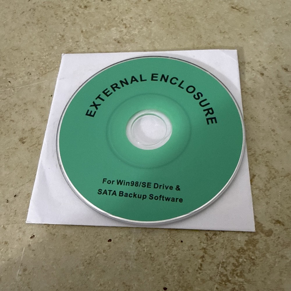 external enclosure win 98/se drive & sata backup cd Mini Disc