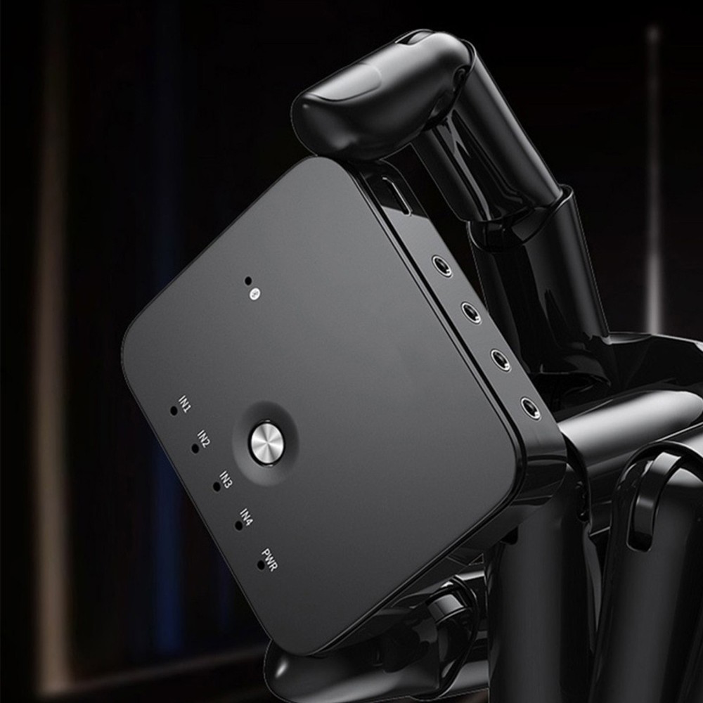 Black Bluetooth Audio Switch Box Cage Remote Control Audio Receiver Replacement