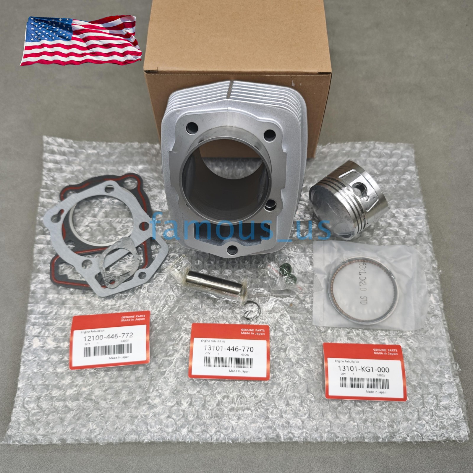 New 63mm Cylinder Piston Top End Rebuild Kit For Honda XR200 XR200R XL200R XR XL