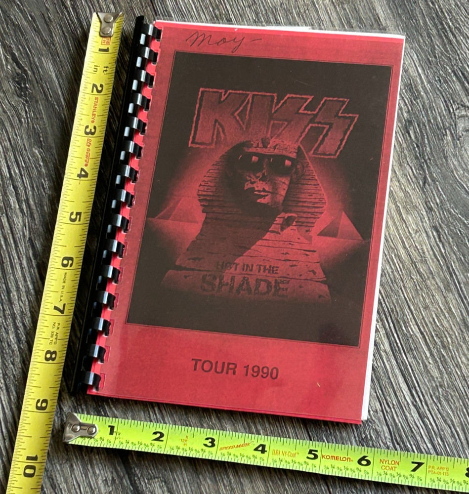 KISS Tour Itinerary Book Hot In The Shade Concert May Vintage Kiss Memorabilia