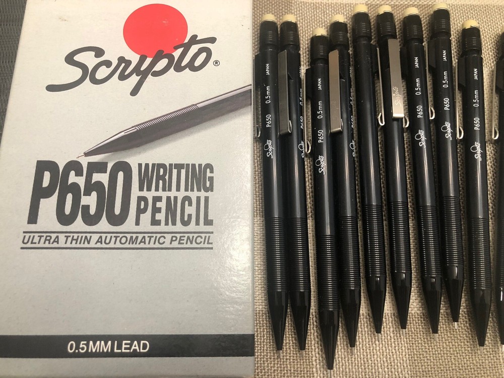 Scripto Writing Pencil ultra thin automatic Pencils - 10 P650 0.5 mm - 2 Missing