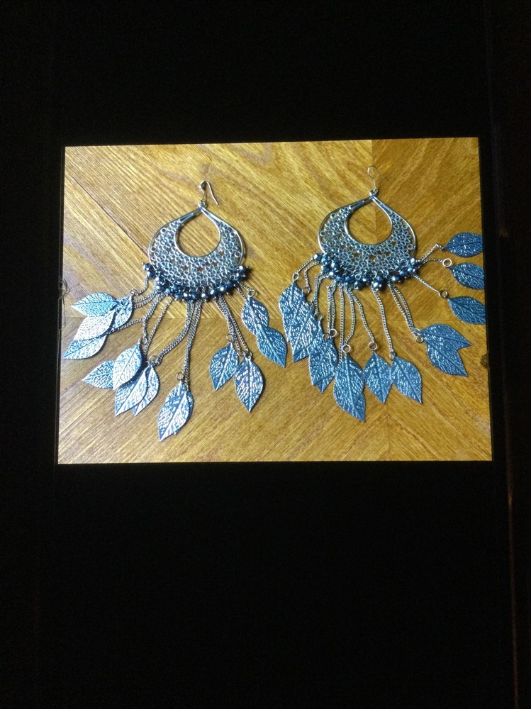 Beautiful Bohemian Silver Dangle Earrings