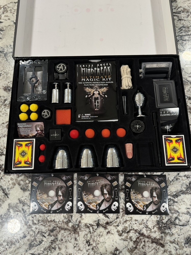 Criss Angel Mindfreak Ultimate Magic Kit Complete DVDs Props Set