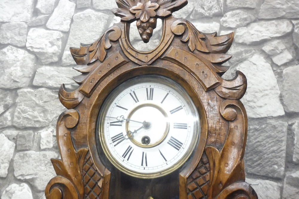 Antique wooden wall clock antique old clock regulator