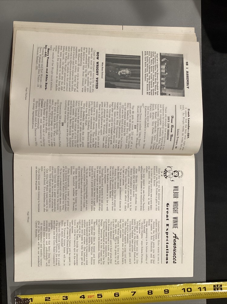 1949 Jan Wilbur Wright Cleveland Ohio Junior High School Publication Program