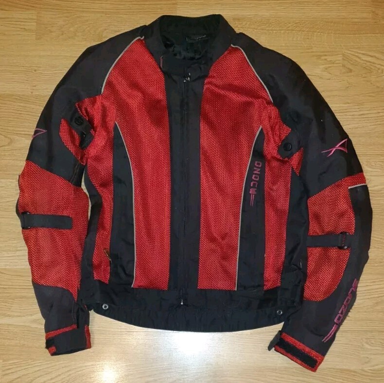 X-Pro Ozone Motorcycle Jacket Breathable Size M Medium Red/Black