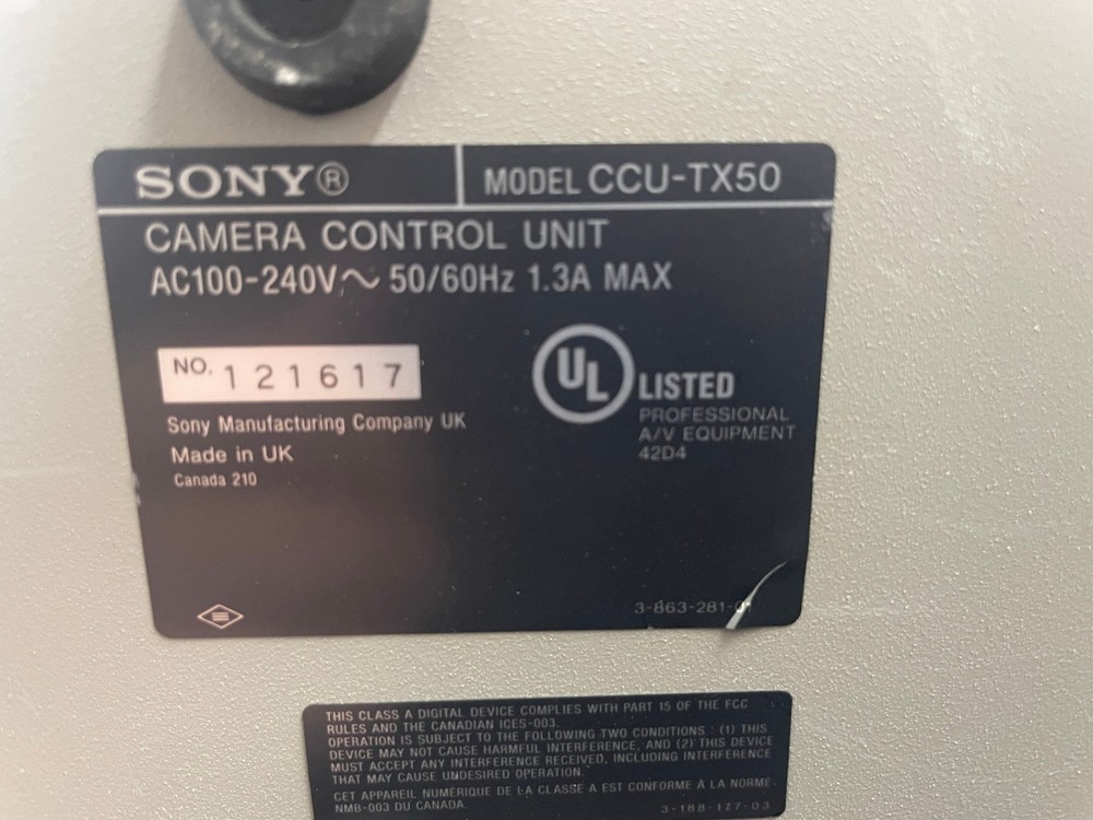 Sony CCU-TX50 Camera Control Unit