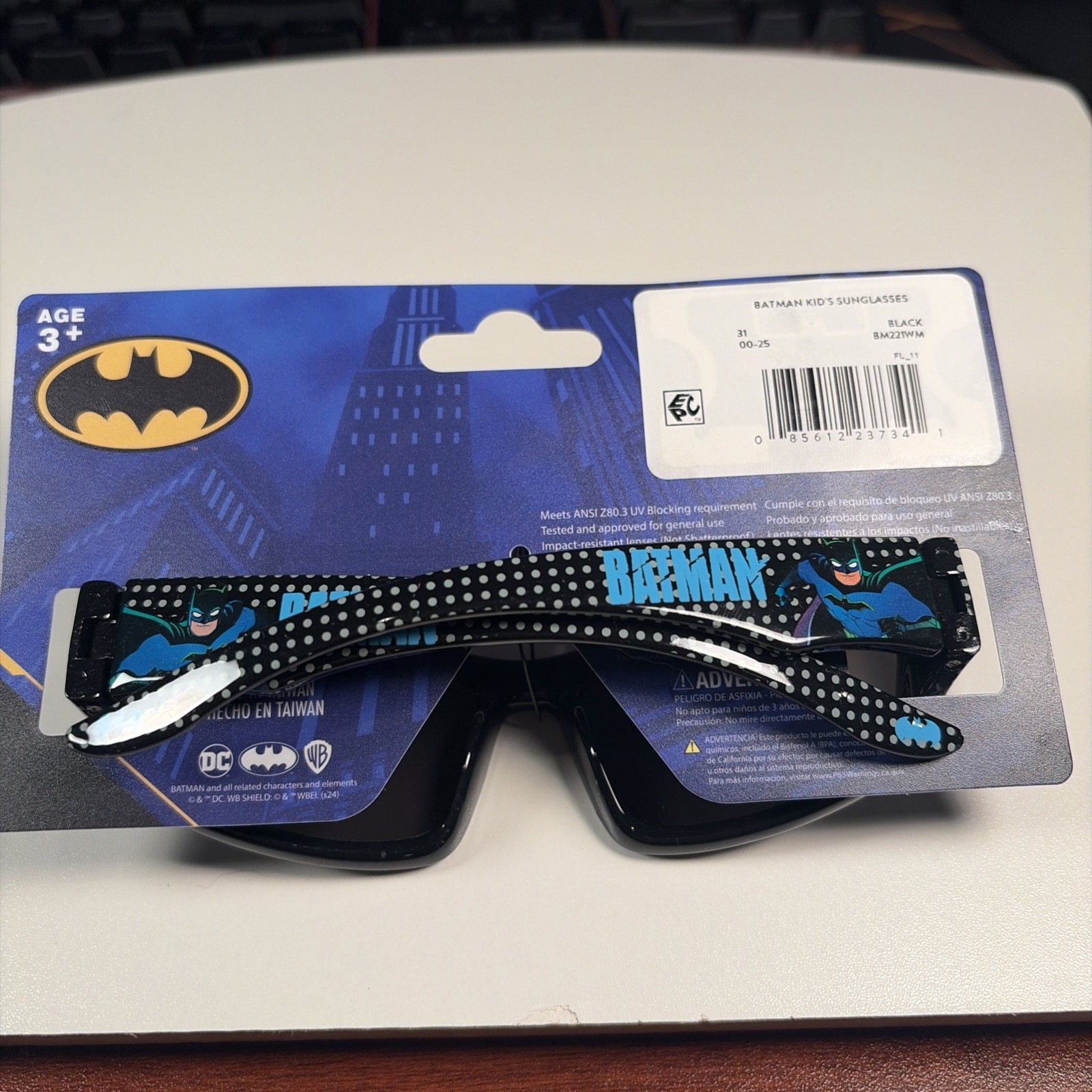 Batman DC Comics Kids Sunglasses Black 100% UV Protection Ages 3+ New