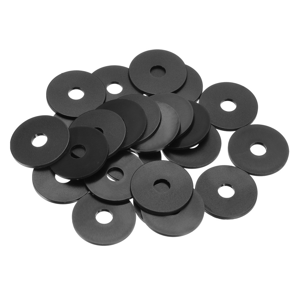 M8 Nylon Flat Washer, 24 Pcs 8x30x2mm Plastic Sealing Gasket, Black