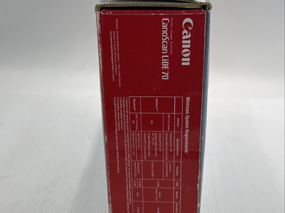 Canon CanoScan LiDE70 Color Image Scanner. Missing CD-ROM. {60}.