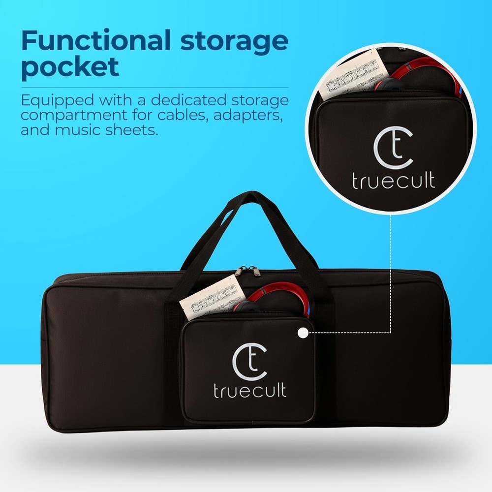 True Cult Polyester Keyboard Bag Compatible with 37 Keys Yamaha & Casio Pss-E30