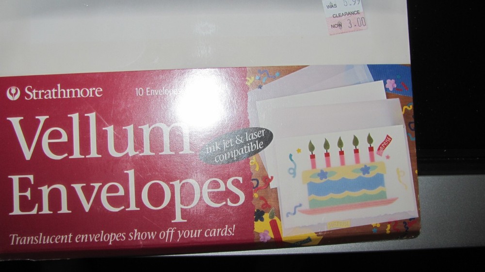 Strathmore Translucent Vellum ENVELOPES X2 PACKAGES ~20 IN TOTAL