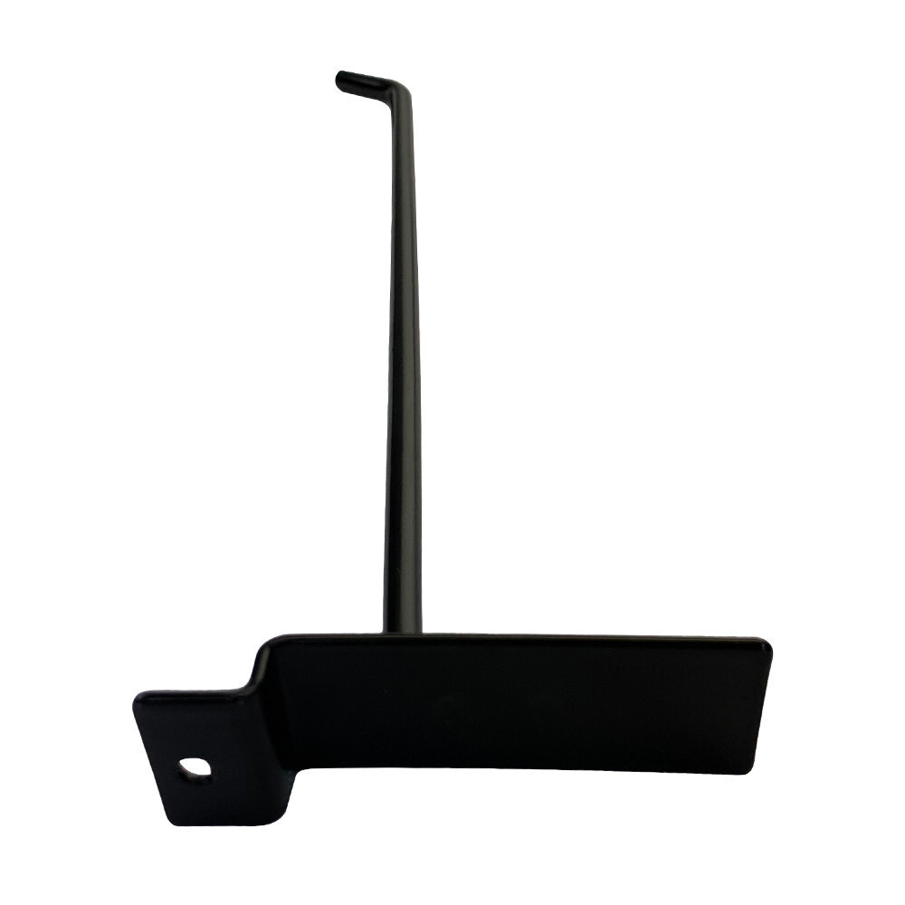 12" Slatwall Hook Panel Display Hooks, 1/4" Thickness Metal, Black - PACK 12
