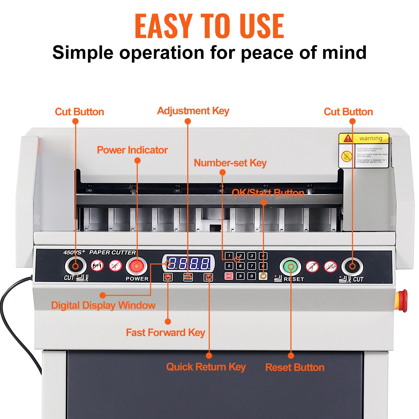 Uimoso 18" 450mm Paper Cutter Cutting Machine Office Electric Heavy Duty