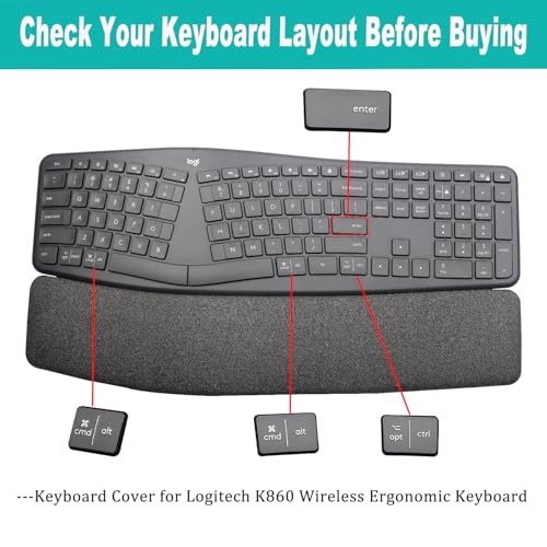 Keyboard Cover for Logitech K860/Logitech Ergo K860 Wireless Keyboard,Logitech