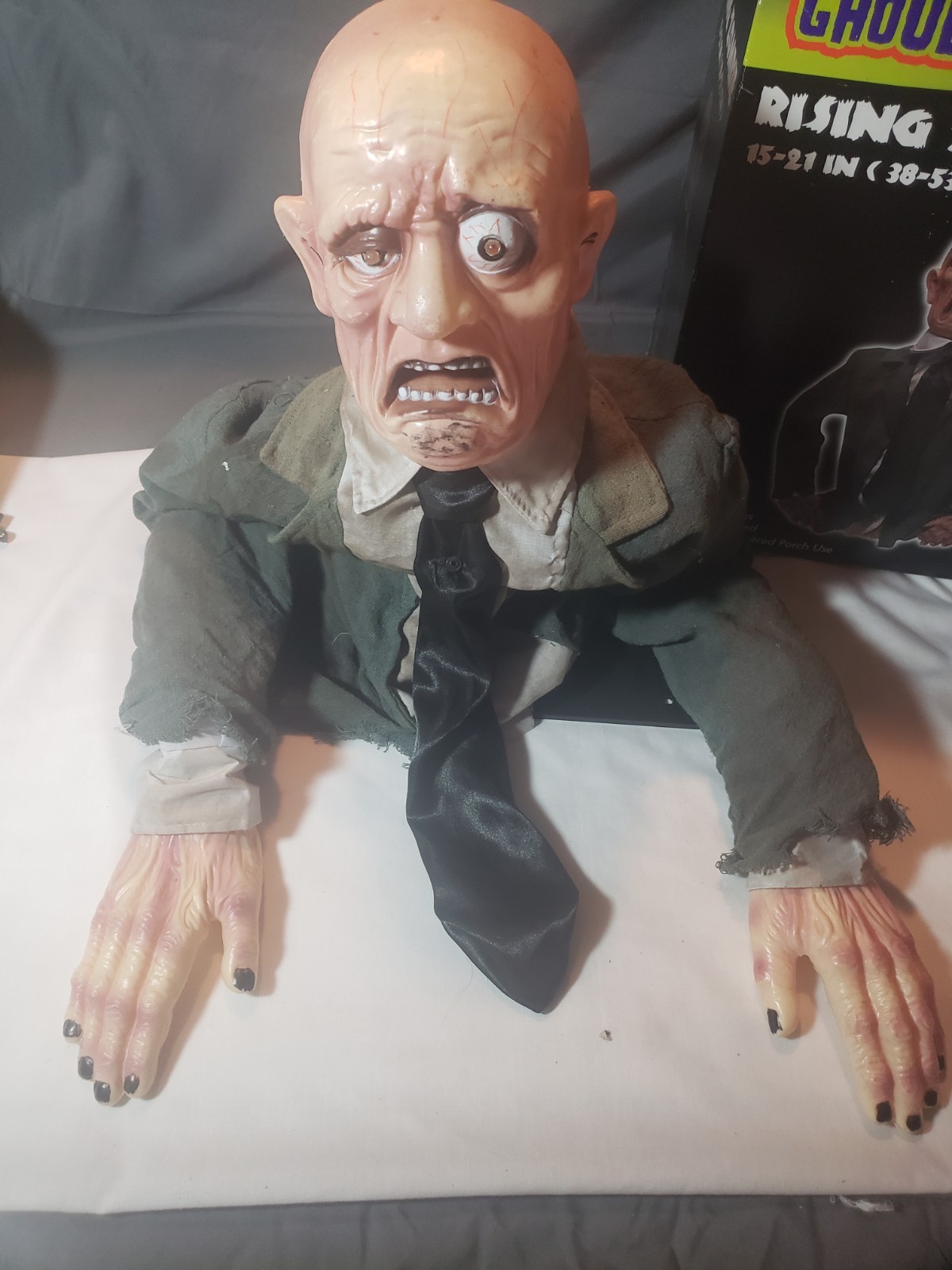 Rising Zombie Halloween Animatronic Prop Spirit Totally Ghoul Decoration Read