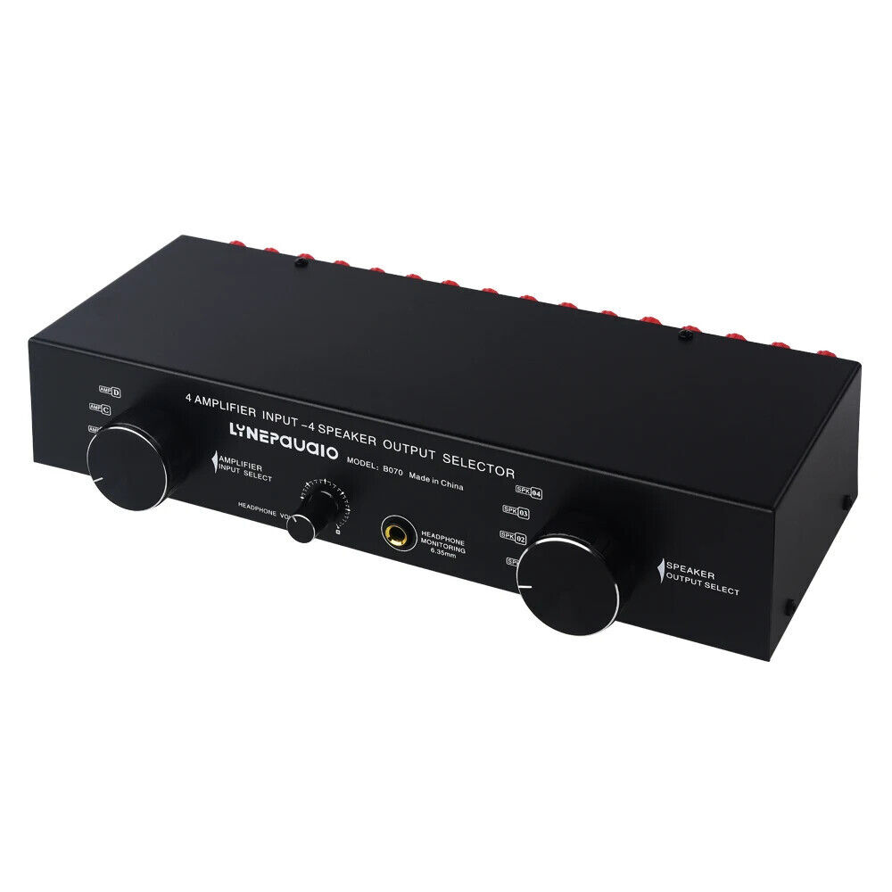 4 IN 4 OUT Power Amplifier Speaker Selector Switcher Speaker Switch
