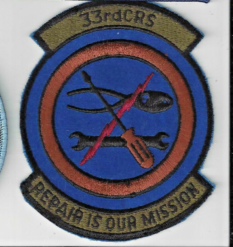 PATCH USAF 33RD COMPONENT REPAIR SQ CRS