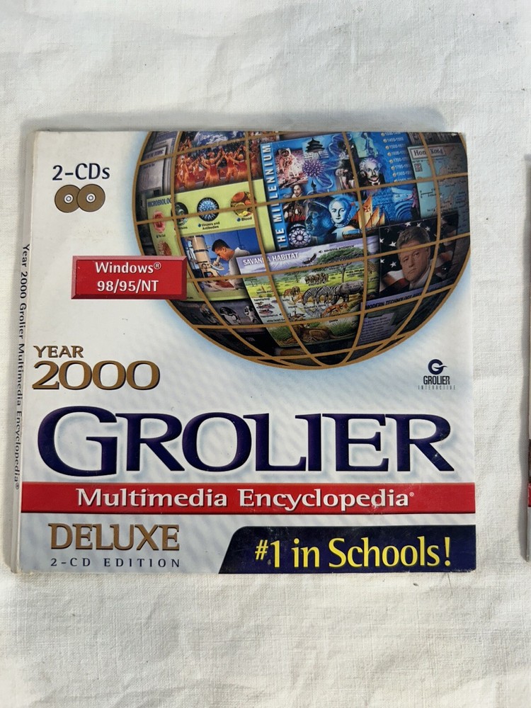 2000 Grolier Multimedia Encyclopedia & manual PC Windows 98/95/NT