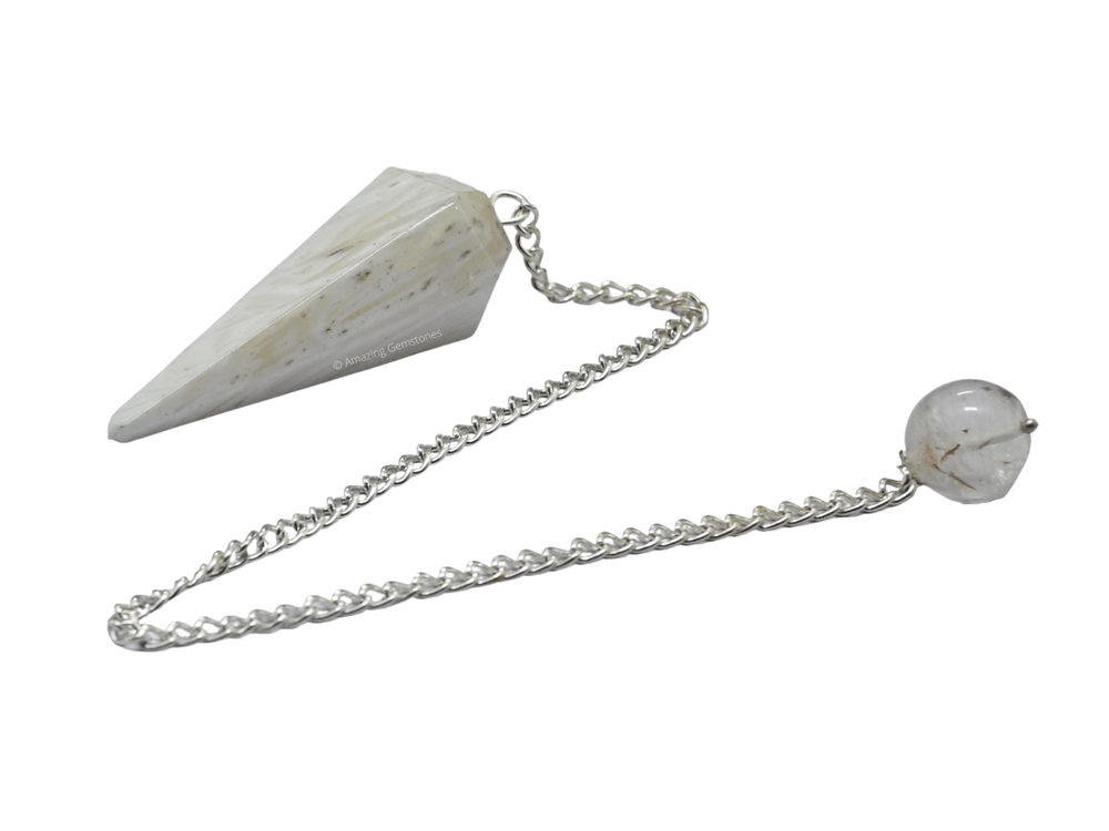 Scolecite Dowsing Crystal Pendulum