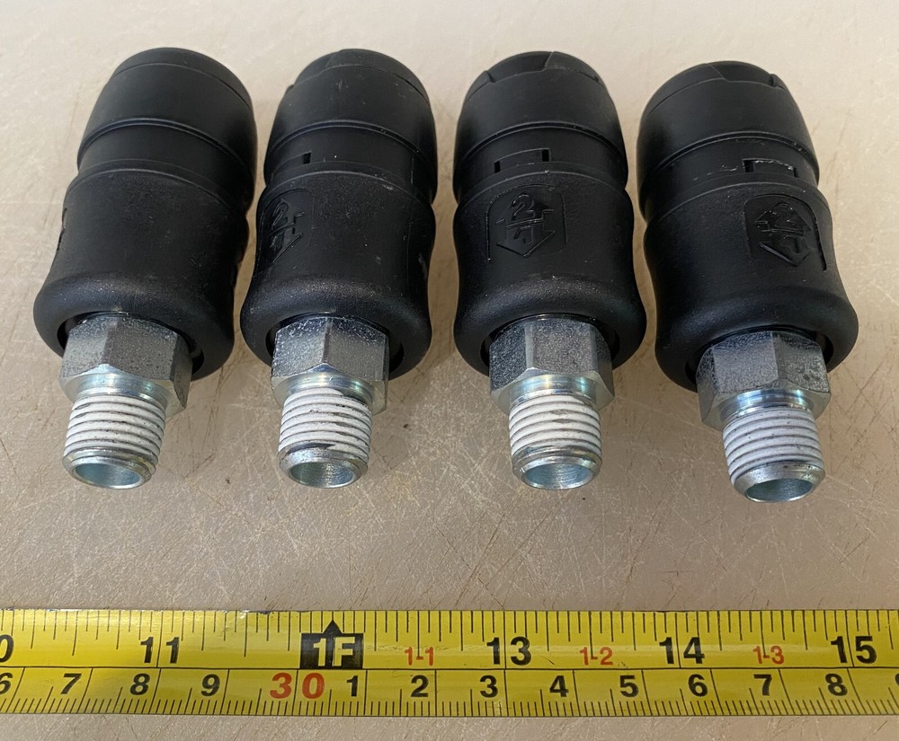 4 Parker Tool-Mate Pneumatic Quick Couplings. NOS.