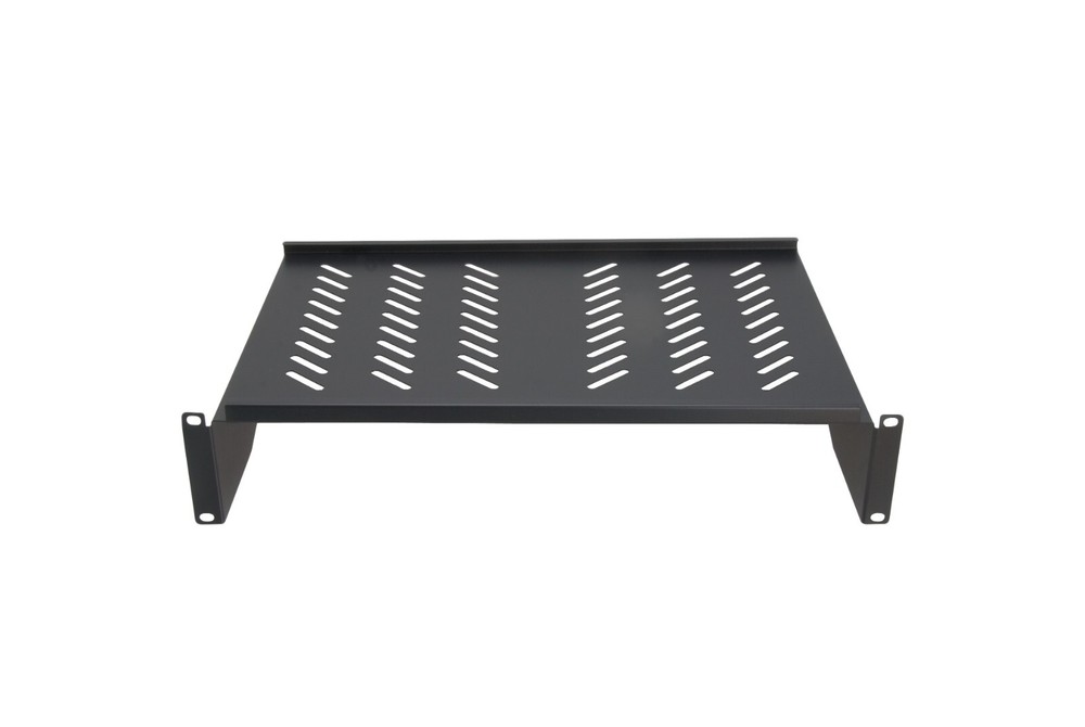 2U 19”Cantilever Vented Rack Mount, 12.24" Deep, Network/IT/DJ Server Shelf