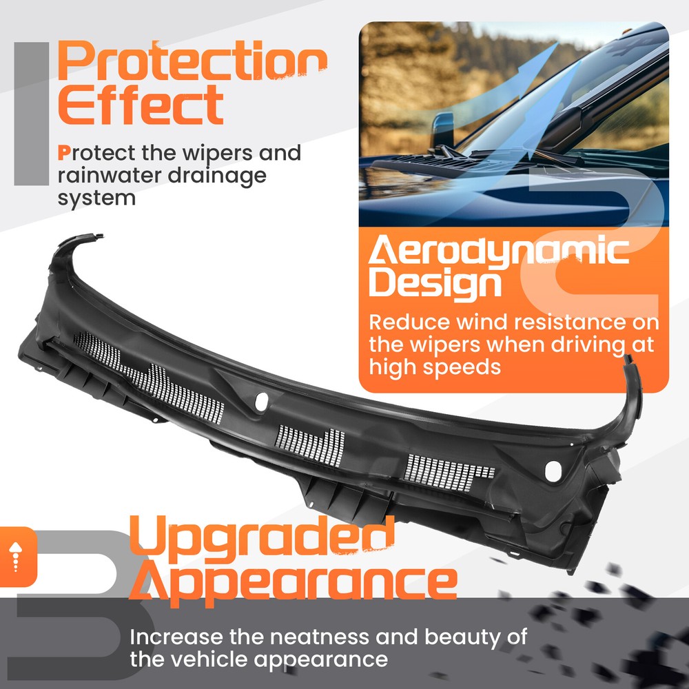 Front Grille Wiper Cowl Windshield Panel For Dodge Ram 1500/2500/3500 2009-2024