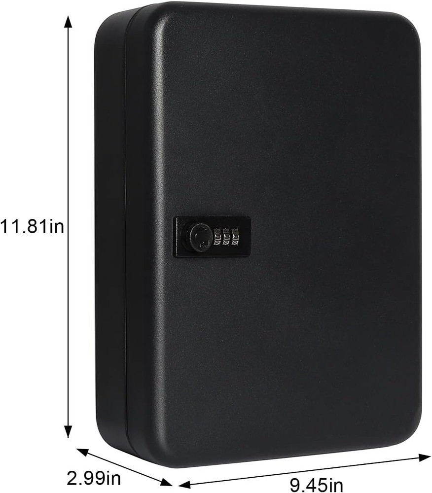 Key Cabinet Wall Mount,Locking Key Organizer,Key Storage Lock Box with Code,Key