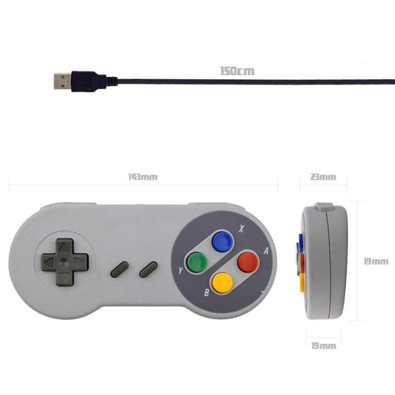 2 Pack iNNEXT SNES USB Super SNES Controller Gamepad for PC & MAC & Raspberry Pi