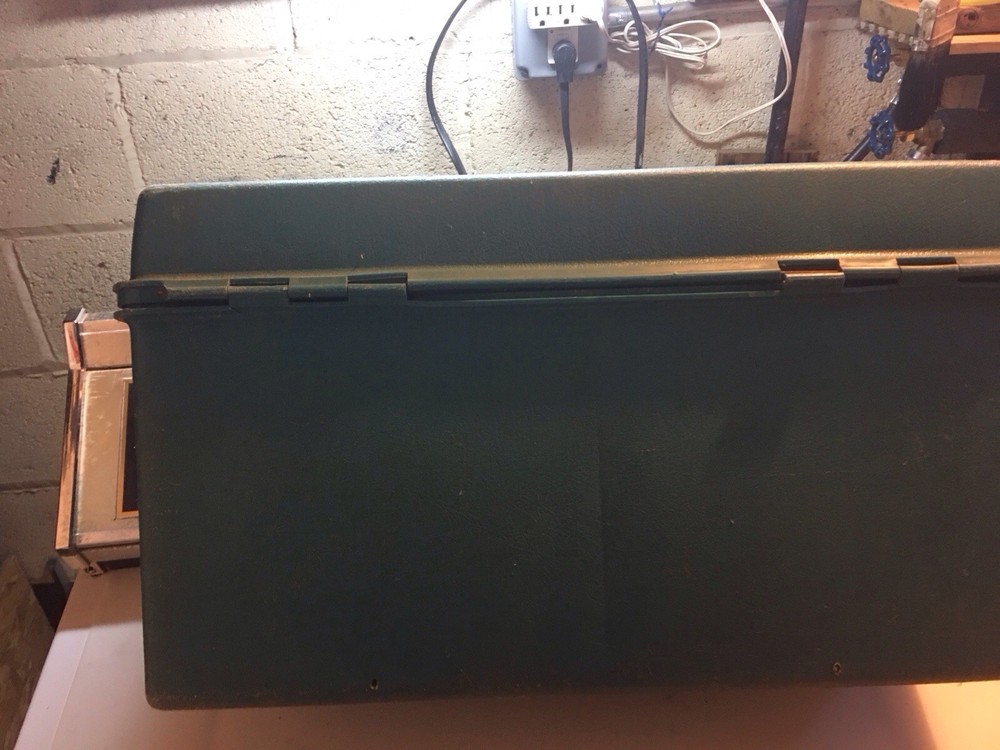 Vintage Benchtop Green Plastic Toolbox