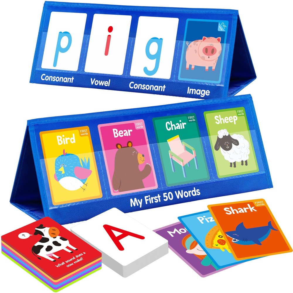 Word Building Desktop Pocket Chart, 48 Building, Bule-single Row