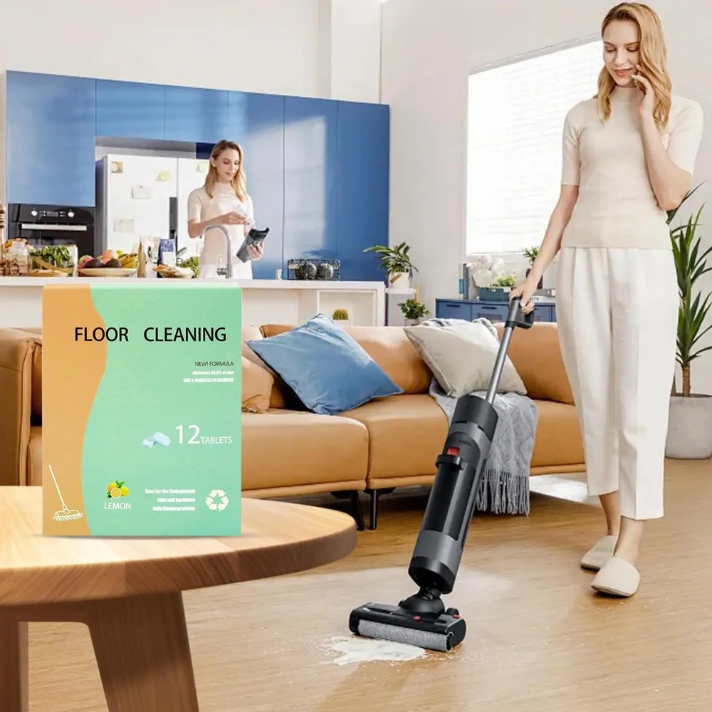 SOPAMI 12pcs Floor Cleaning Solution Tablet Deep Cleans For Multiple Hard Floors