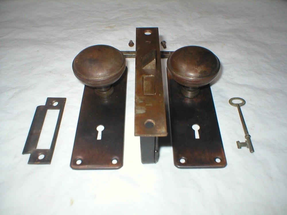 Antique Japanned Door Hardware