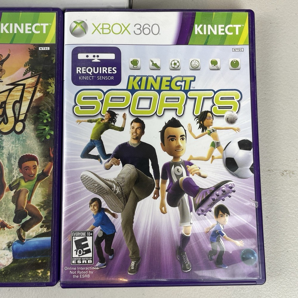 Microsoft Xbox 360 KINECT Kinect Sensor With Box Four 4 Games Cables Manual EUC