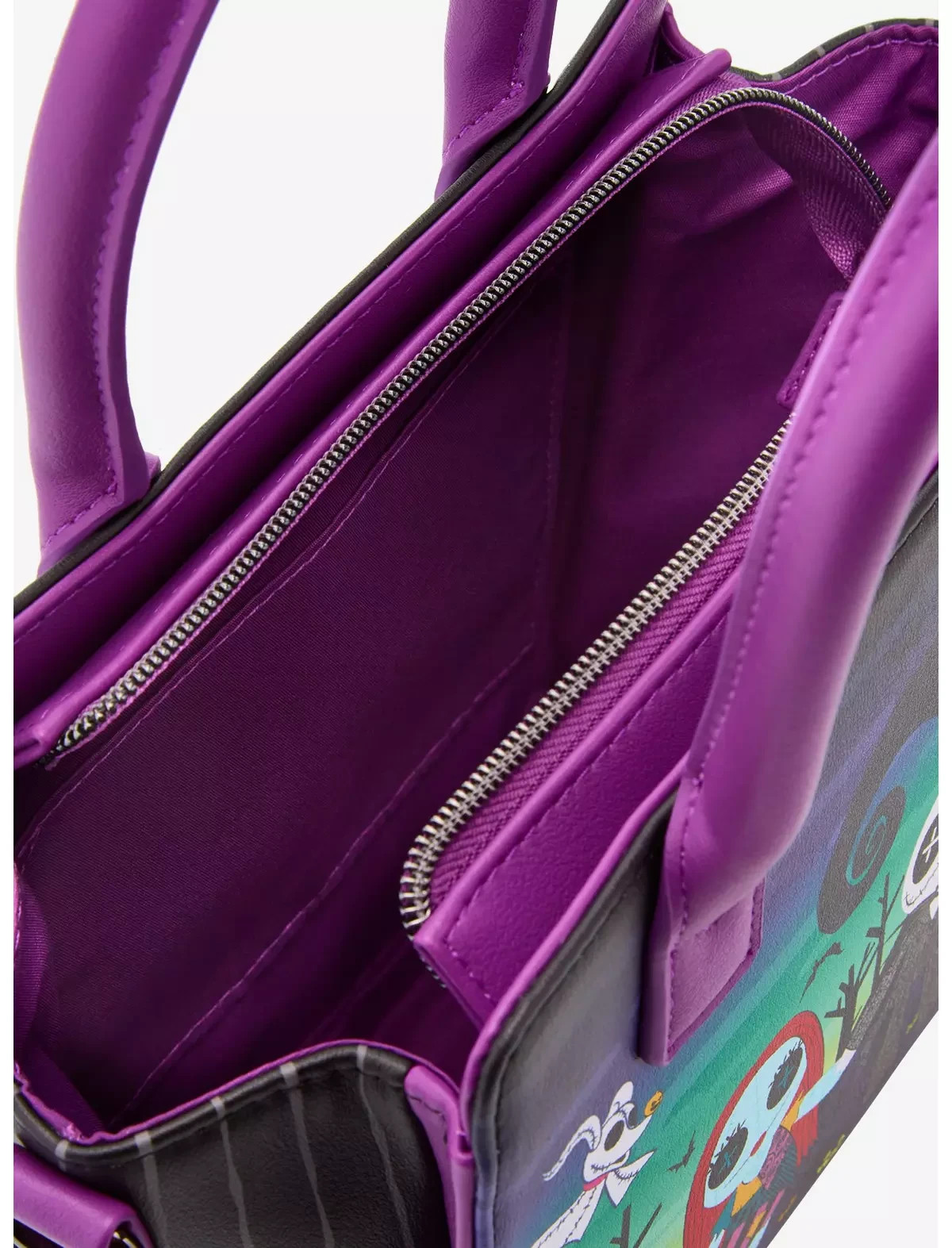 LOUNGEFLY DISNEY NIGHTMARE BEFORE CHRISTMAS MINI SATCHEL NW JACK & SALLY DOLLS