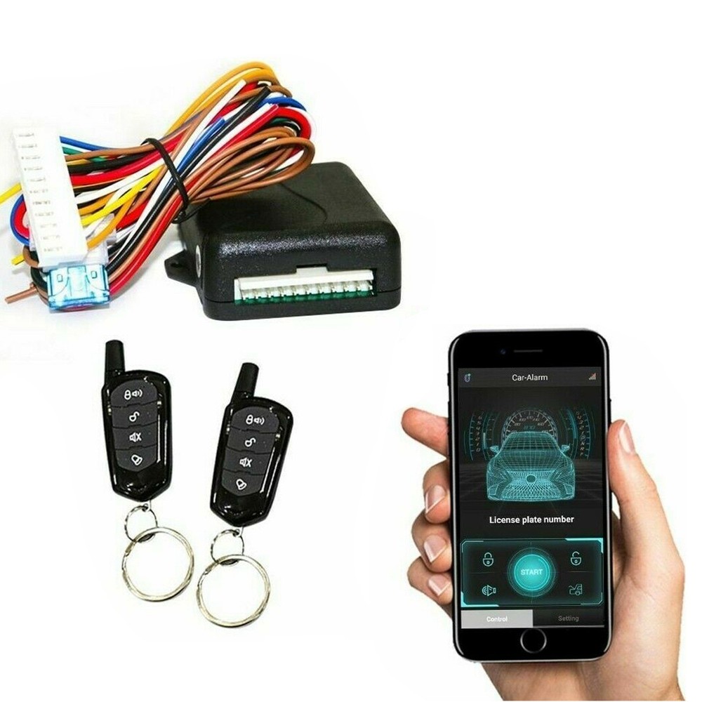 2023 Universal 12V Car Keyless Entry Remote Control Door Lock Security Alarm Sys